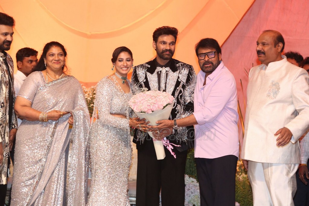 Bellamkonda Sai Sreenivas Kavya Reddy Wedding Reception Photos